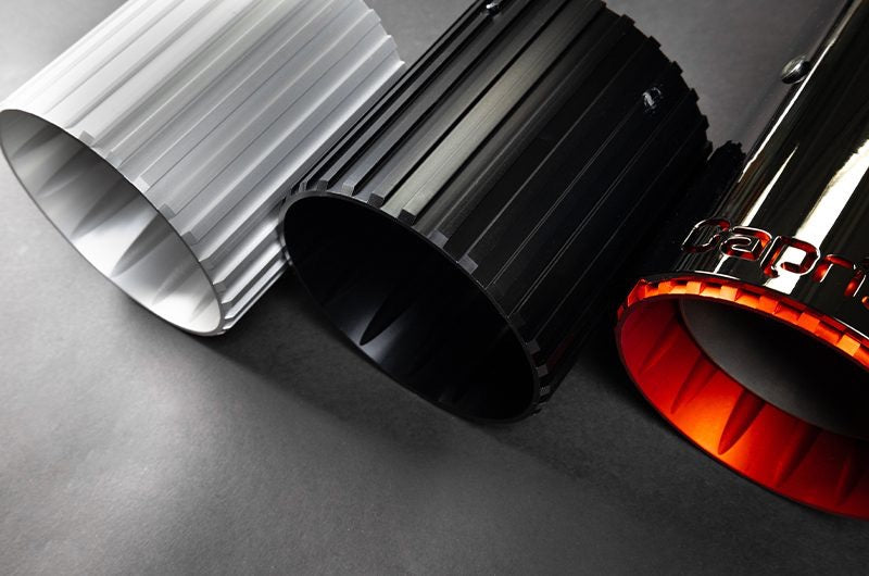 LCE x Capristo BMW M4 G82 ECE Klappenabgasanlage und Mittelschalldämpfer Ersatzrohr mit eloxierten Endrohrblenden und Aluminium Aussenhülse (Blenden wahlweise gerade oder schräg)