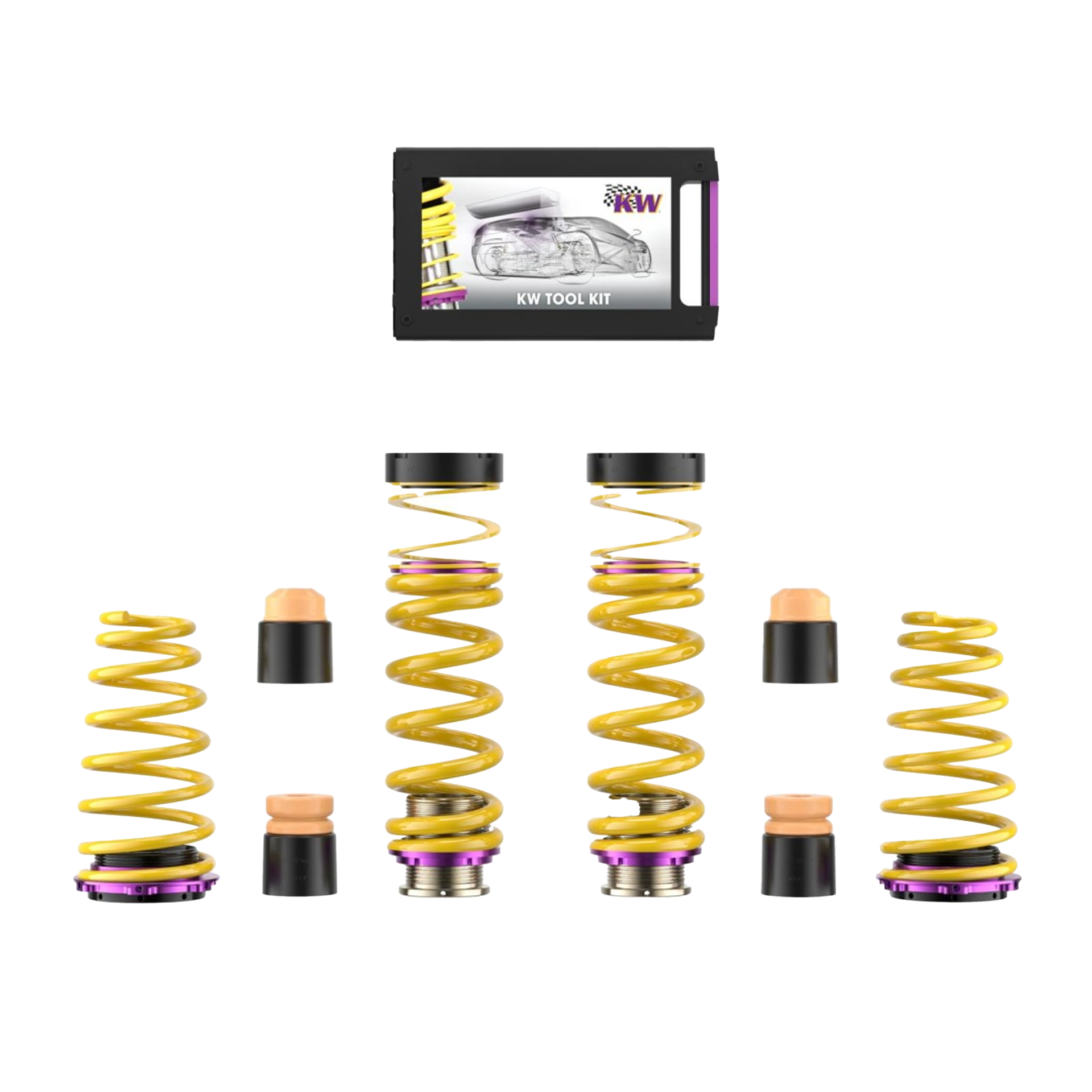 KW höhenverstellbarer Federnsatz (Gewindefedern) für Porsche 992.1 Turbo & Turbo S