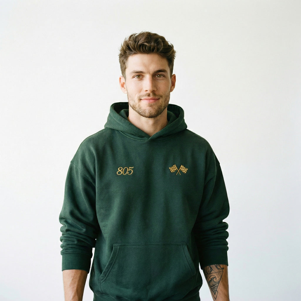 LCE Hoodie "Smoke Their Records" British Racing Green